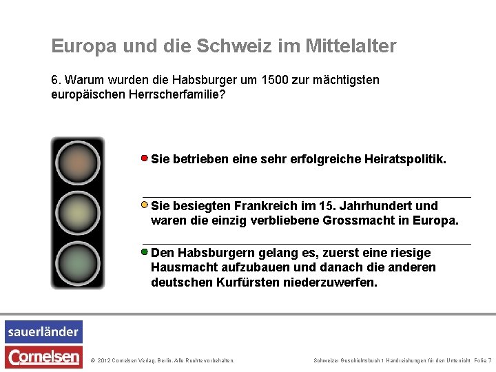 Europa und die Schweiz im Mittelalter 6. Warum wurden die Habsburger um 1500 zur