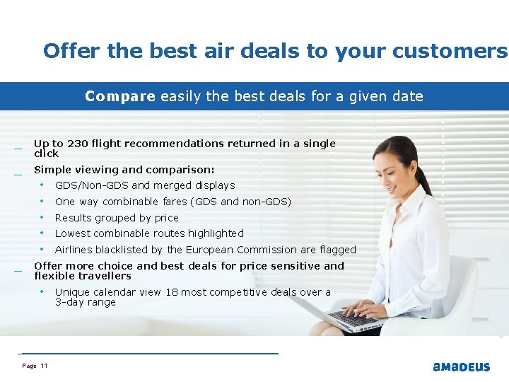 Offer the best air deals to your customers Compare easily the best deals for