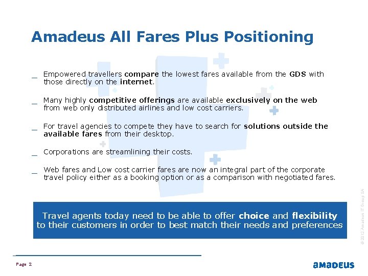 Amadeus All Fares Plus Positioning _ Empowered travellers compare the lowest fares available from