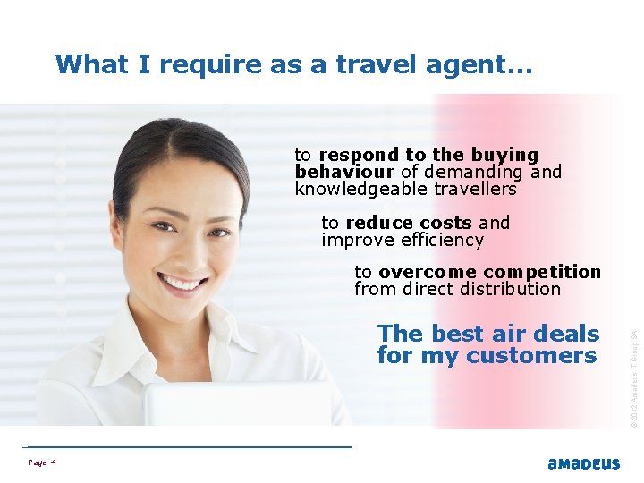 What I require as a travel agent… to respond to the buying behaviour of