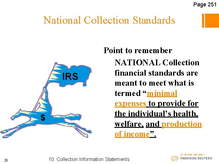 Page 251 National Collection Standards IRS $ 26 Point to remember § NATIONAL Collection