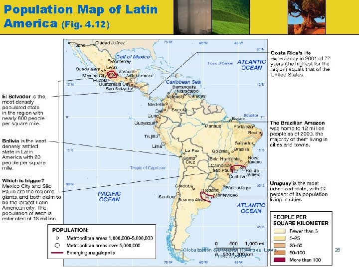 Population Map of Latin America (Fig. 4. 12) Globalization & Diversity: Rowntree, Lewis, Price,