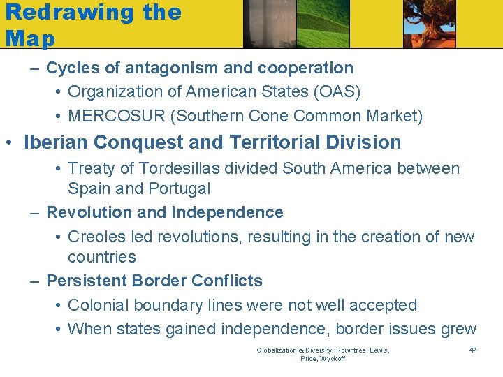 Redrawing the Map – Cycles of antagonism and cooperation • Organization of American States