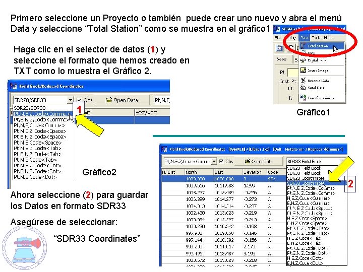 Primero seleccione un Proyecto o también puede crear uno nuevo y abra el menú