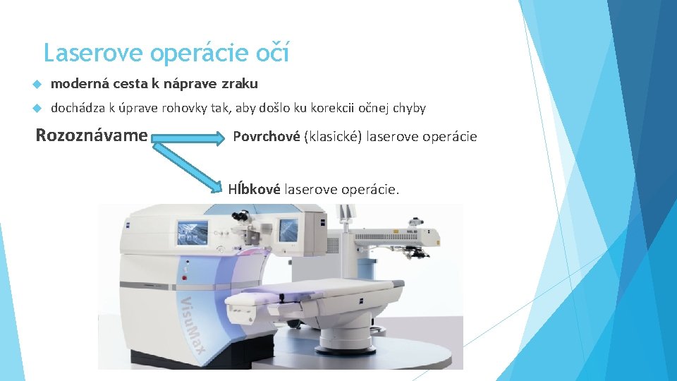 Laserove operácie očí moderná cesta k náprave zraku dochádza k úprave rohovky tak, aby