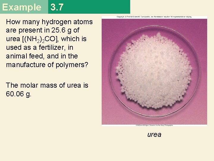 Example 3. 7 How many hydrogen atoms are present in 25. 6 g of Example 3. 7 How many hydrogen atoms are present in 25. 6 g of