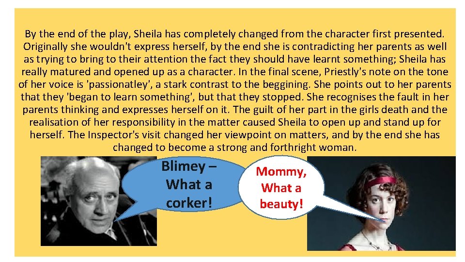 An Inspector Calls Specimen Question and student exemplars