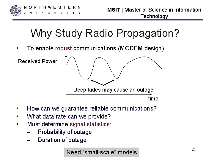 MSIT | Master of Science in Information Technology Why Study Radio Propagation? • To MSIT | Master of Science in Information Technology Why Study Radio Propagation? • To