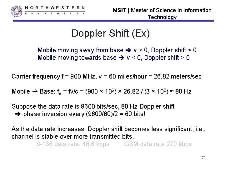 MSIT | Master of Science in Information Technology Doppler Shift (Ex) Mobile moving away MSIT | Master of Science in Information Technology Doppler Shift (Ex) Mobile moving away