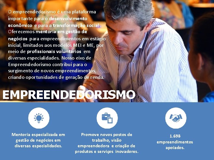 O empreendedorismo é uma plataforma importante para o desenvolvimento econômico e para a transformação