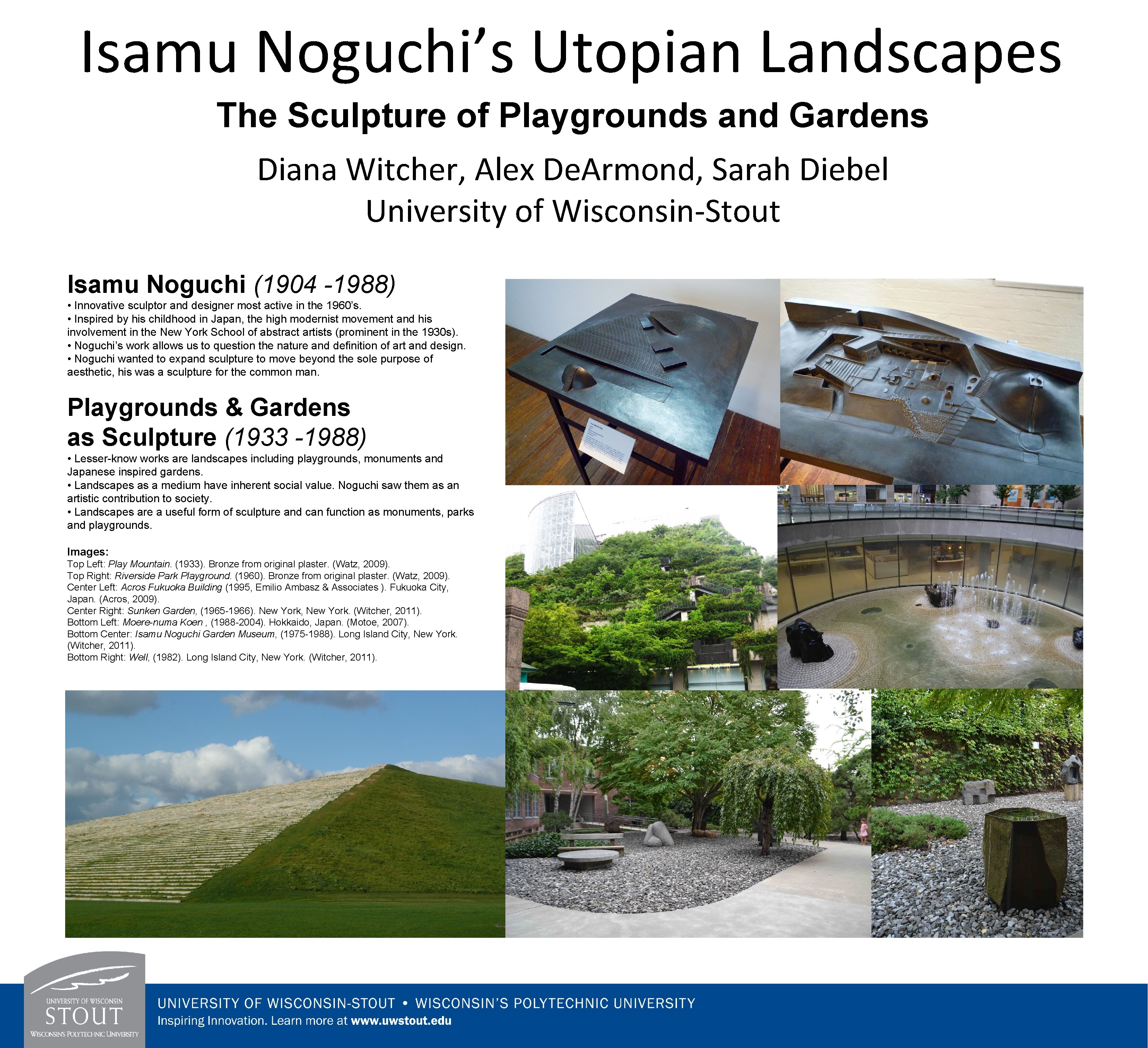 Isamu Noguchi’s Utopian Landscapes The Sculpture of Playgrounds and Gardens Diana Witcher, Alex De.