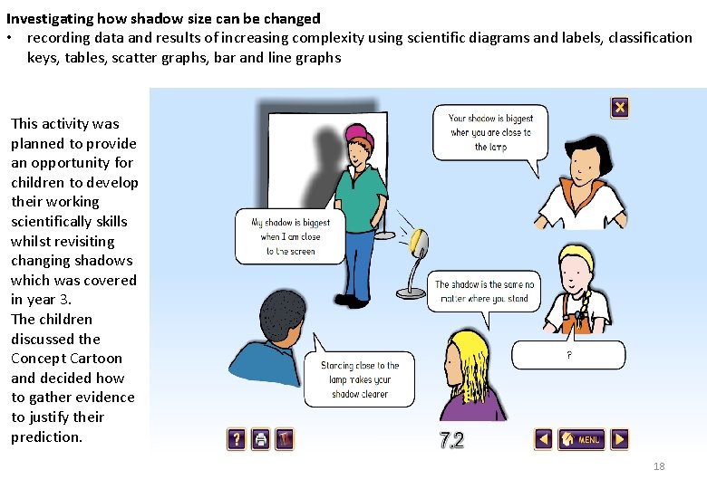 Investigating how shadow size can be changed • recording data and results of increasing