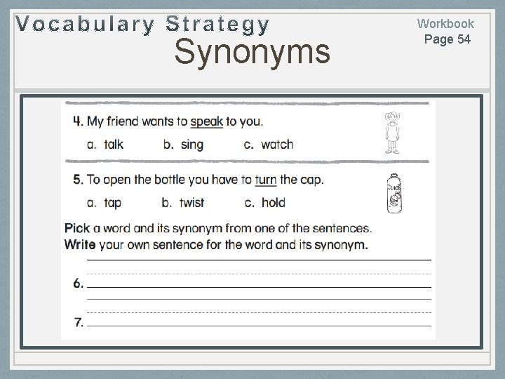 Synonyms Workbook Page 54 