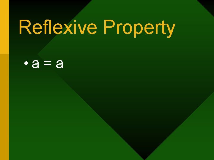 Reflexive Property • a = a 