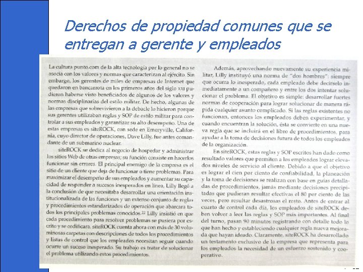 Derechos de propiedad comunes que se entregan a gerente y empleados 7 - 32