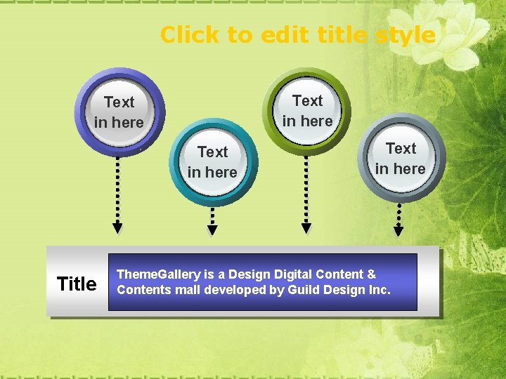 Click to edit title style Text in here Title Text in here Theme. Gallery