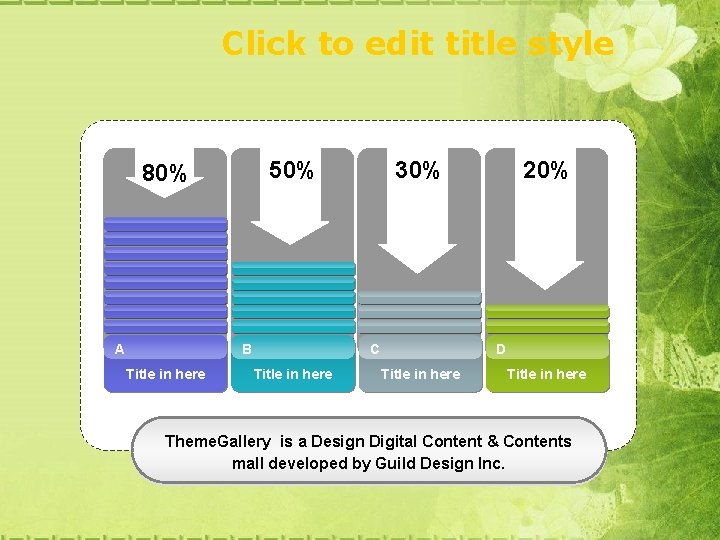 Click to edit title style 50% 80% A B Title in here C Title