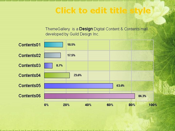 Click to edit title style Theme. Gallery is a Design Digital Content & Contents