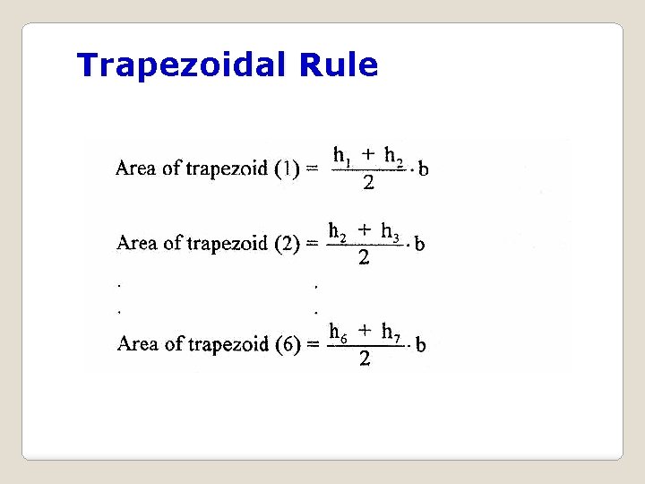 Trapezoidal Rule 