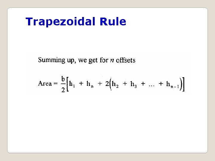 Trapezoidal Rule 