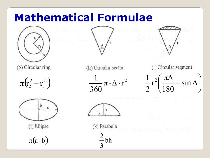 Mathematical Formulae 