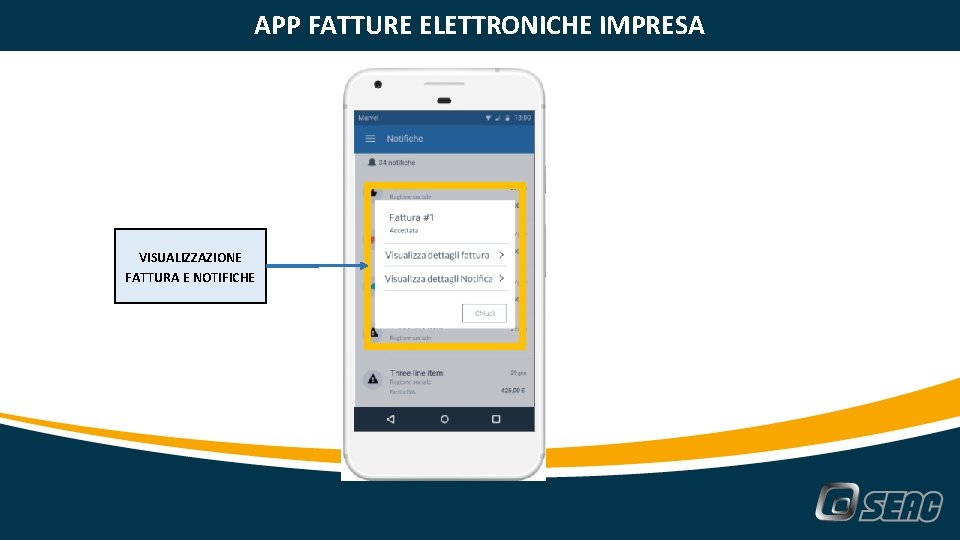 APP FATTURE ELETTRONICHE IMPRESA VISUALIZZAZIONE FATTURA E NOTIFICHE 