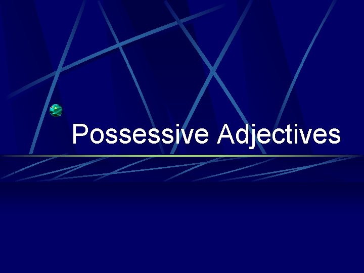  Possessive Adjectives 