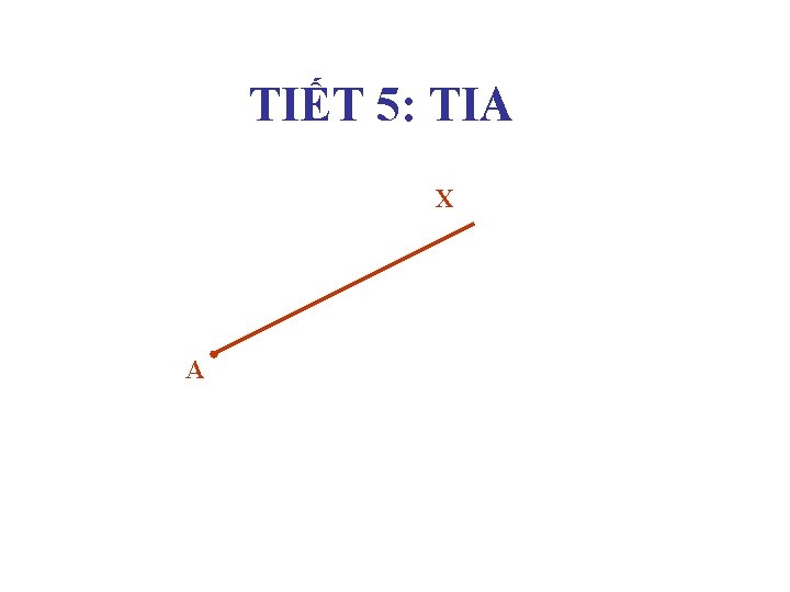 TIẾT 5: TIA X A 