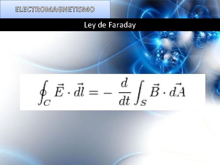 ELECTROMAGNETISMO Ley de Faraday 
