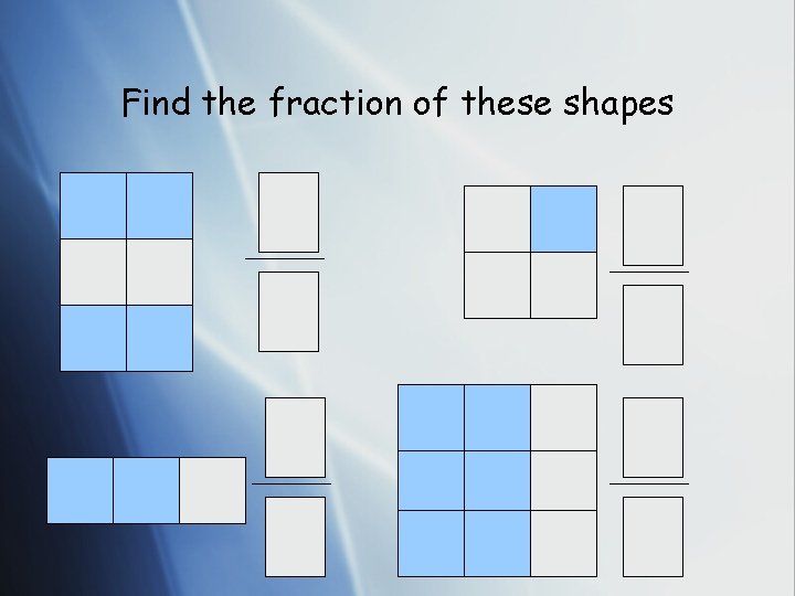 Find the fraction of these shapes 
