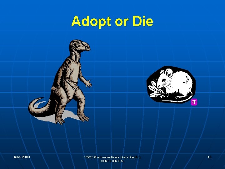 Adopt or Die June 2003 VDDI Pharmaceuticals (Asia Pacific) CONFIDENTIAL 16 