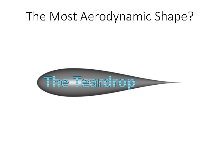The Most Aerodynamic Shape? 