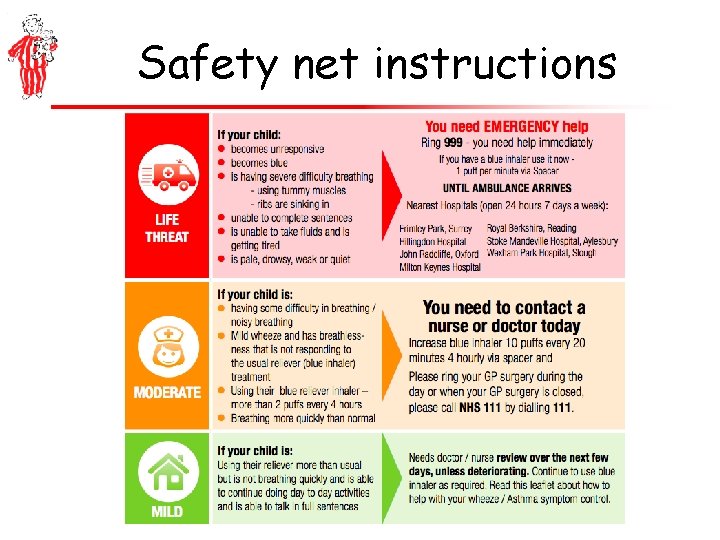 Safety net instructions 
