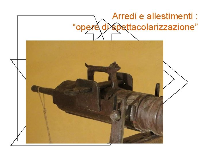 Arredi e allestimenti : “opere di spettacolarizzazione” 