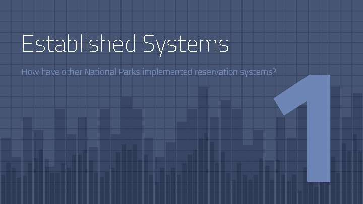 Established Systems How have other National Parks implemented reservation systems? 