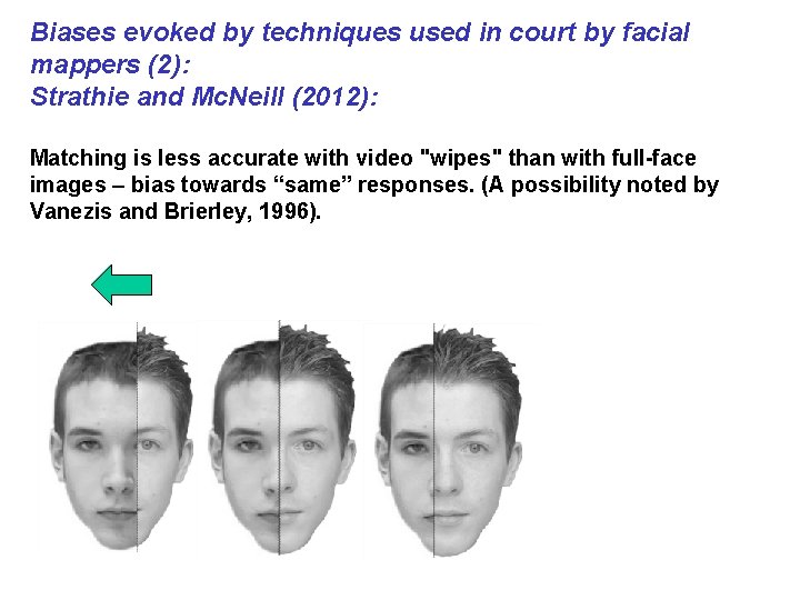 Biases evoked by techniques used in court by facial mappers (2): Strathie and Mc.