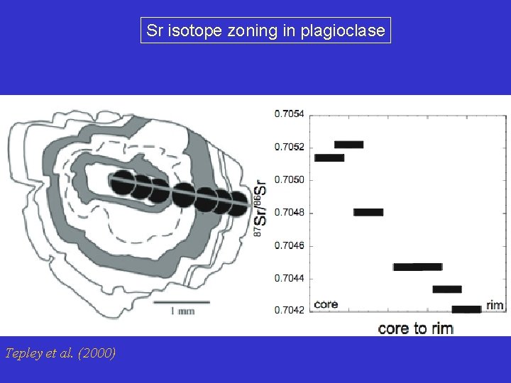 Sr isotope zoning in plagioclase Tepley et al. (2000) 