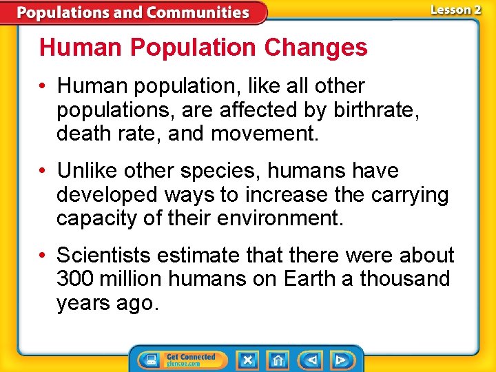 Human Population Changes • Human population, like all other populations, are affected by birthrate,