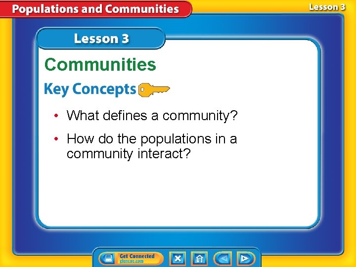 Communities • What defines a community? • How do the populations in a community