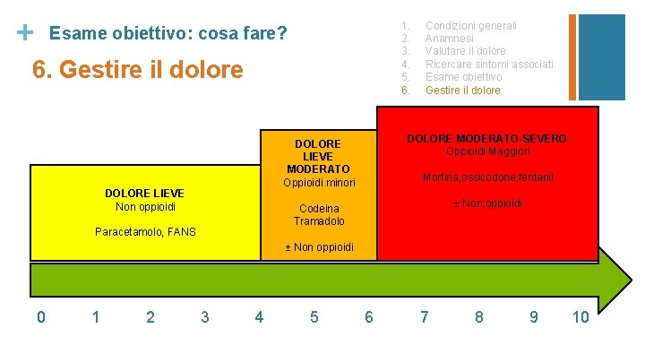 + 1. 2. 3. 4. 5. 6. Esame obiettivo: cosa fare? 6. Gestire il