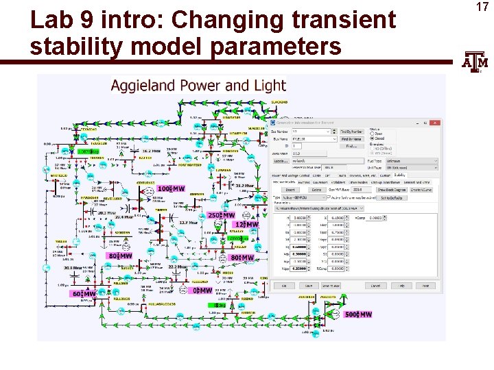 Lab 9 intro: Changing transient stability model parameters 17 