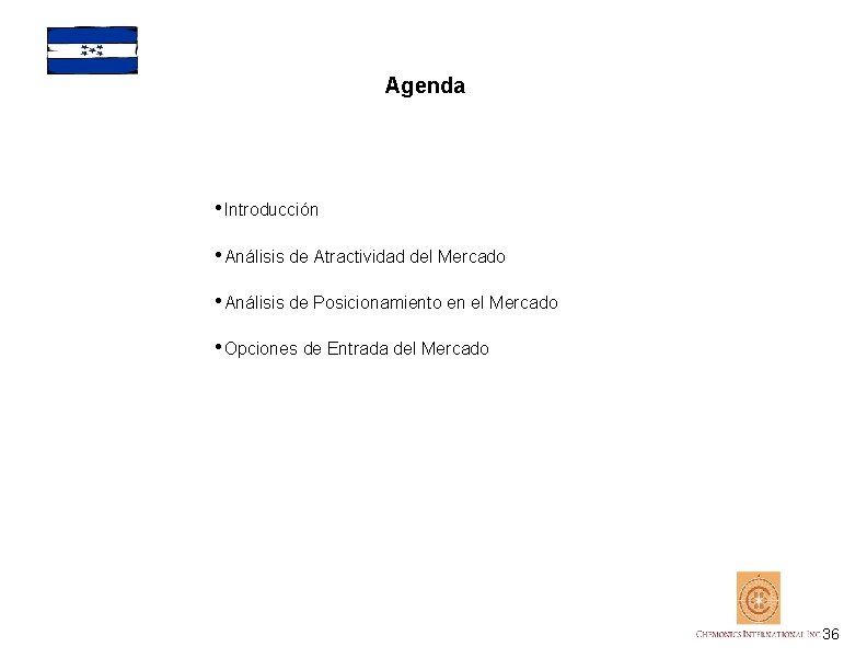 Agenda • Introducción • Análisis de Atractividad del Mercado • Análisis de Posicionamiento en