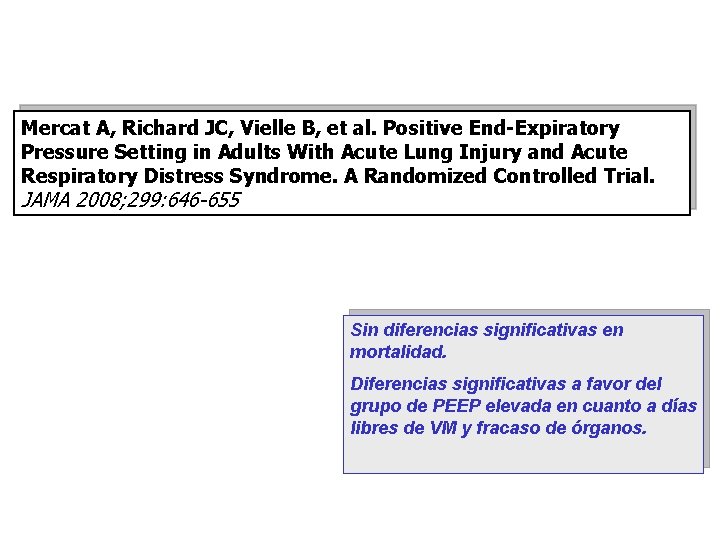 Mercat A, Richard JC, Vielle B, et al. Positive End-Expiratory Pressure Setting in Adults