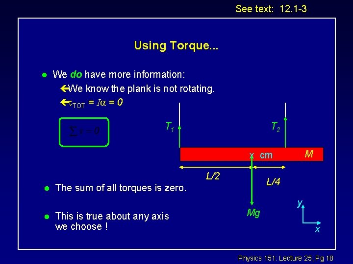 See text: 12. 1 -3 Using Torque. . . l We do have more