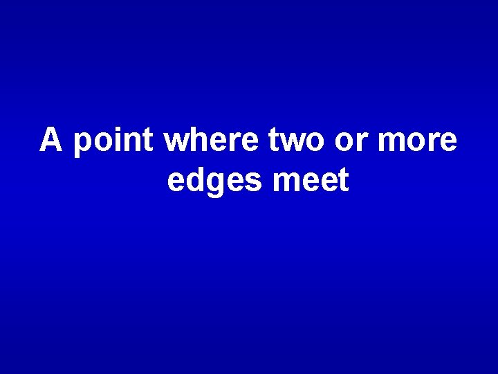 A point where two or more edges meet 