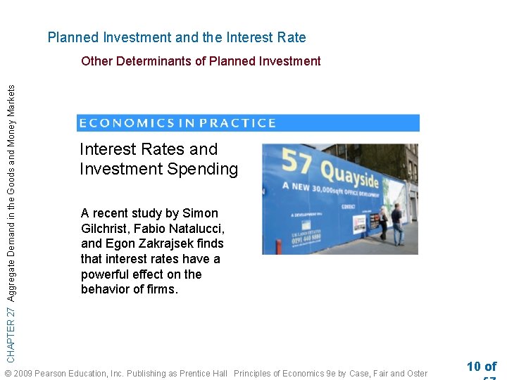 Planned Investment and the Interest Rate CHAPTER 27 Aggregate Demand in the Goods and