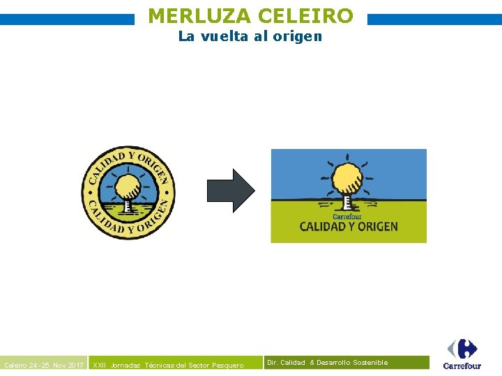 MERLUZA CELEIRO La vuelta al origen Celeiro 24 -25 Nov 2017 XXII Jornadas Técnicas