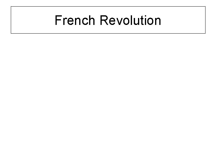 French Revolution 