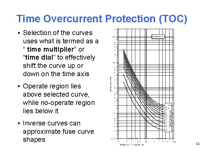 Time Overcurrent Protection (TOC) • Selection of the curves uses what is termed as