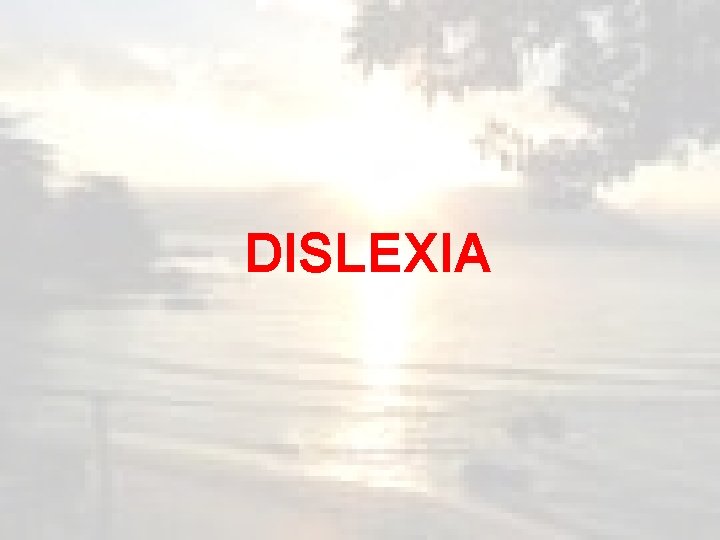 DISLEXIA 